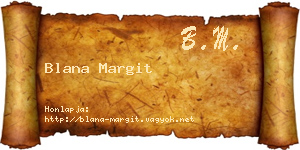 Blana Margit névjegykártya